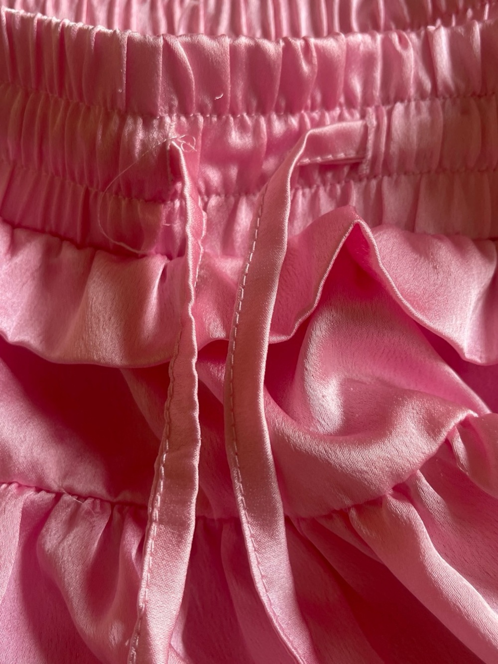 Pink Tiered Mini Skirt - Picture 3 of 4